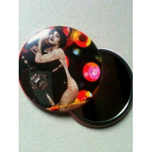 Miroirs de poche badge vinyles