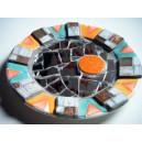 picasiette miroir/pois orange