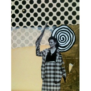 Femme au fusil 1 30 X 40cm-2013