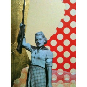 Femme au fusil2 30 X 40cm-2013