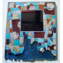 miroir brun/bleu