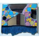 miroir violet/bleu
