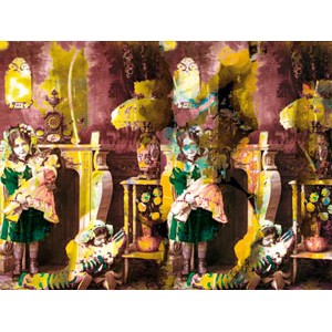 fillespoupées  jaune 60x80cm